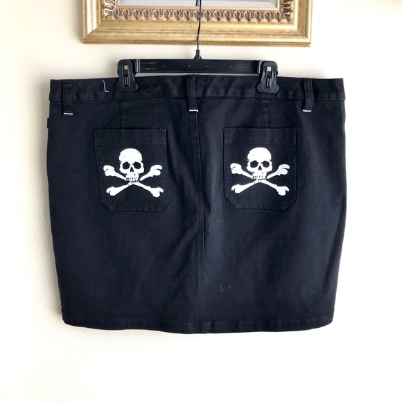 Tripp nyc Dresses & Skirts - sale [Tripp NYC](Plus Size) Denim Skull Mini Skirt